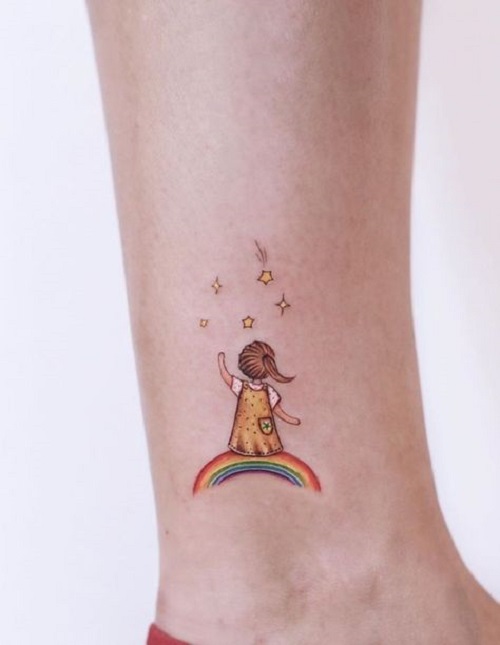 Brighten up with Rainbow Tattoos! Celebrate diversity and positivity through vibrant, colorful ink designs.