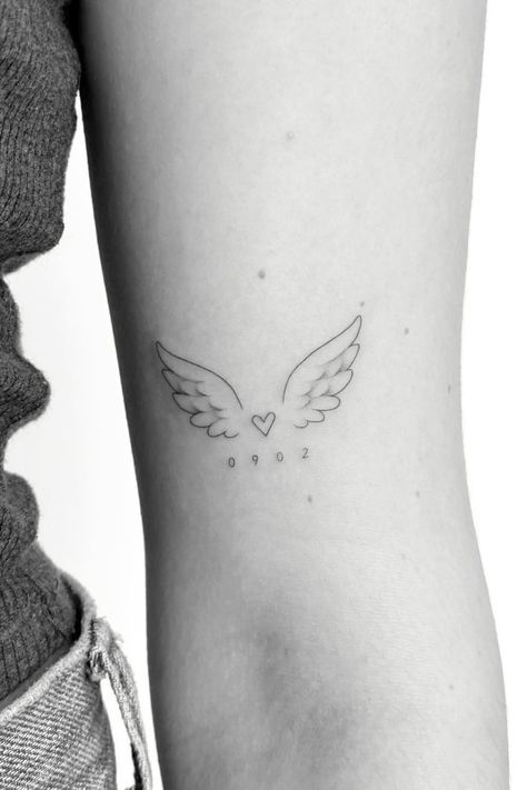 Embrace divine simplicity with our collection of simple angel tattoos. Each minimalist design exudes grace, serenity, and protection,