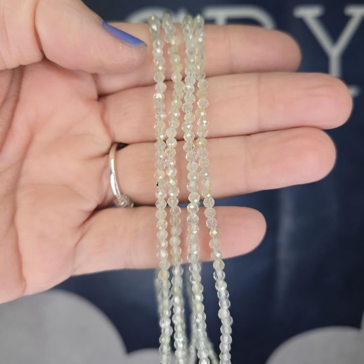 4 mm crystal beads necklace