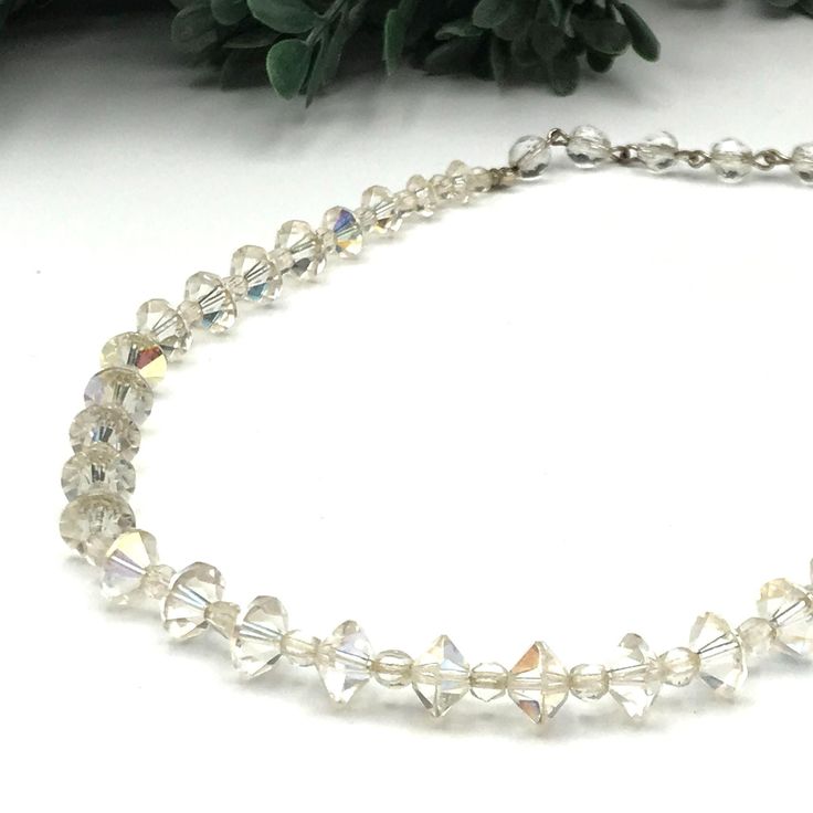 4 mm crystal beads necklace