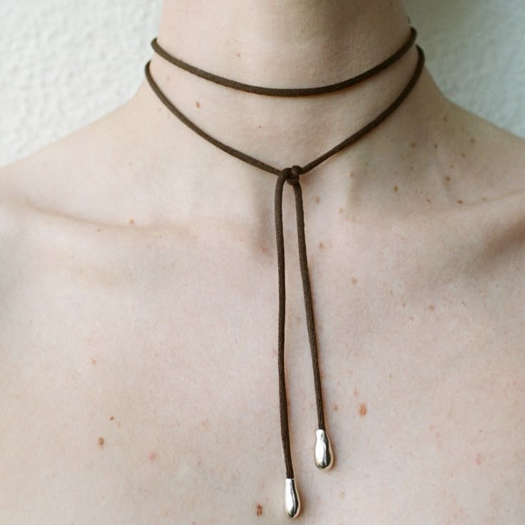 leather lariat necklace