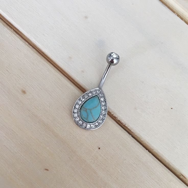 turquoise navel ring